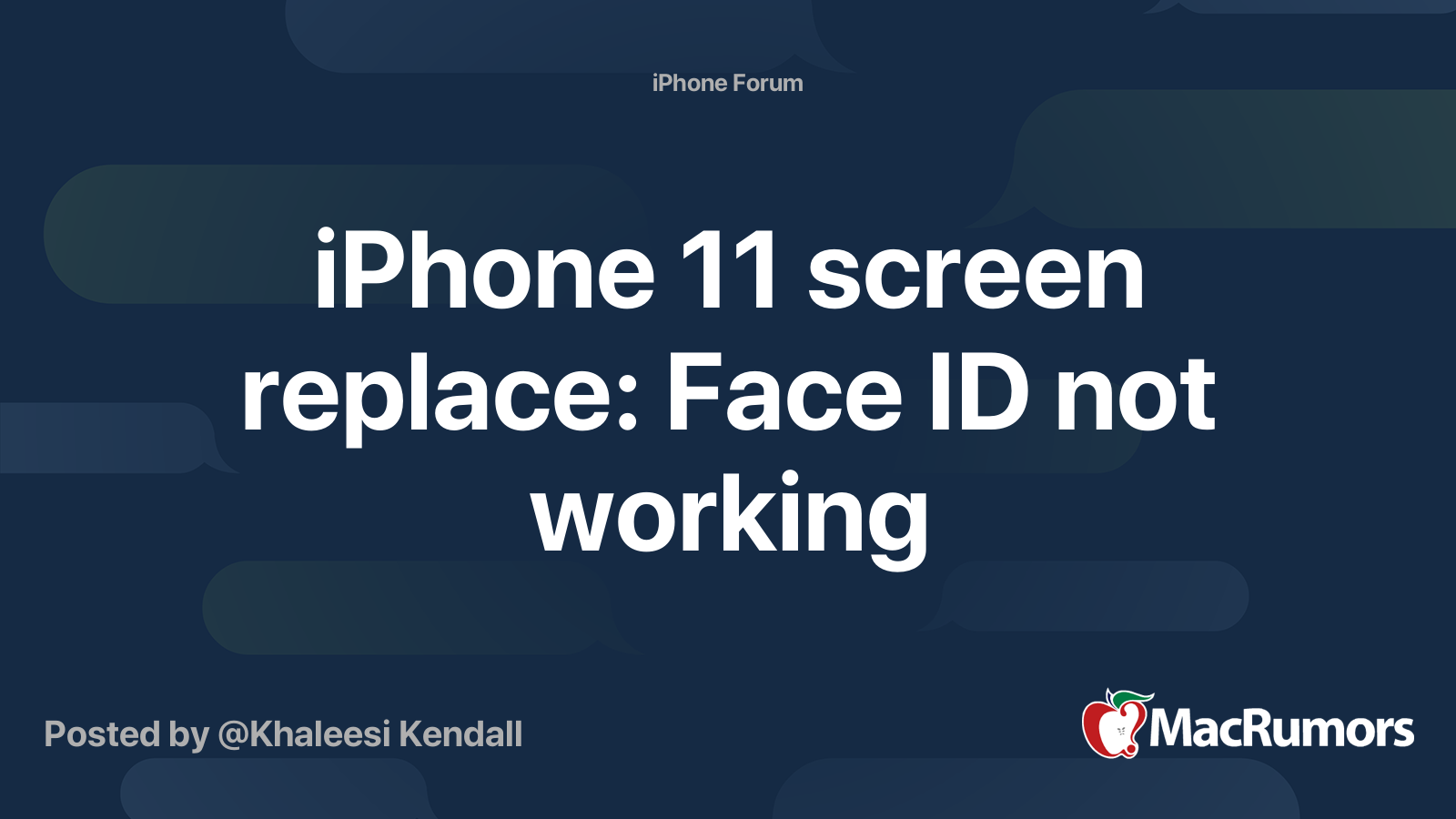 problema no face id iphone 11