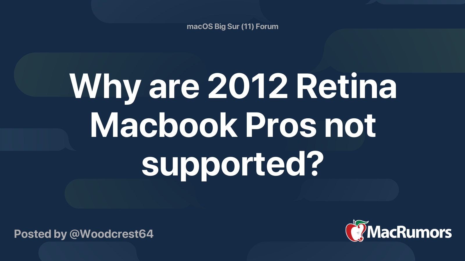 Why Are 12 Retina Macbook Pros Not Supported Macrumors Forums