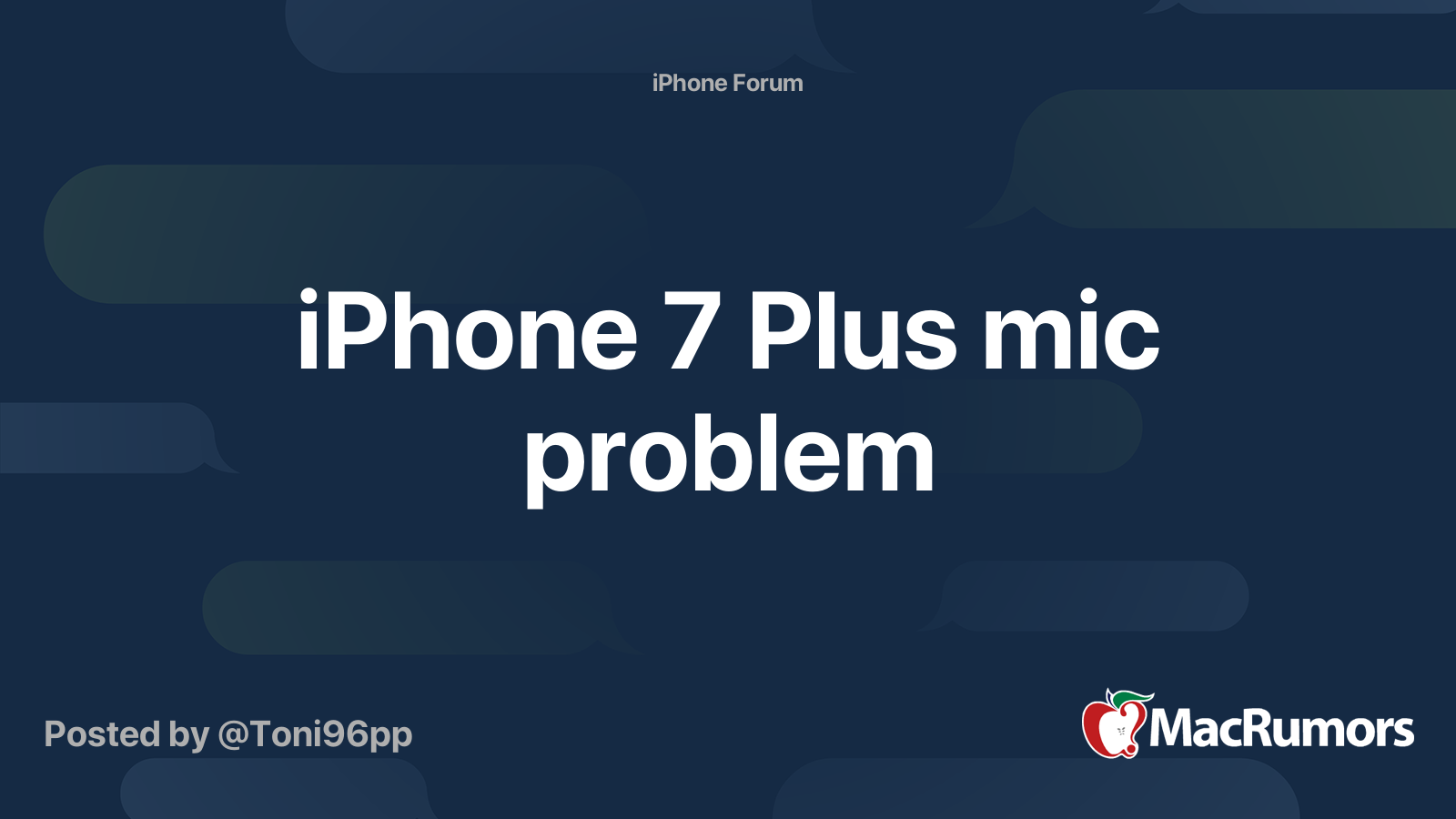 iphone 7 plus mic problem