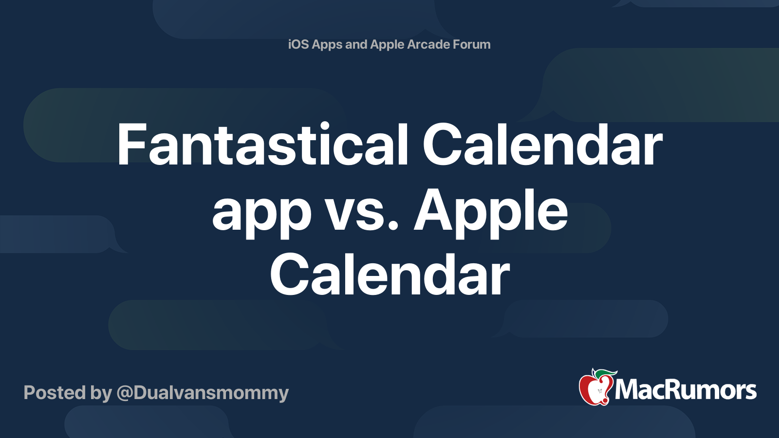 Fantastical Calendar app vs. Apple Calendar MacRumors Forums