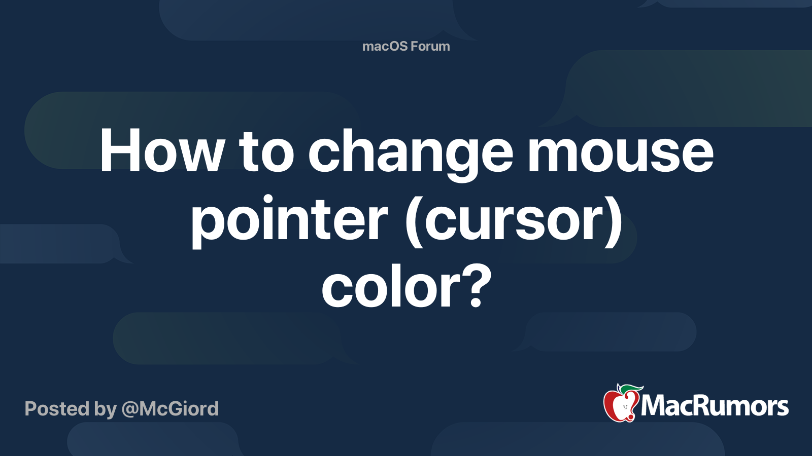 Change Pointer Color Mac