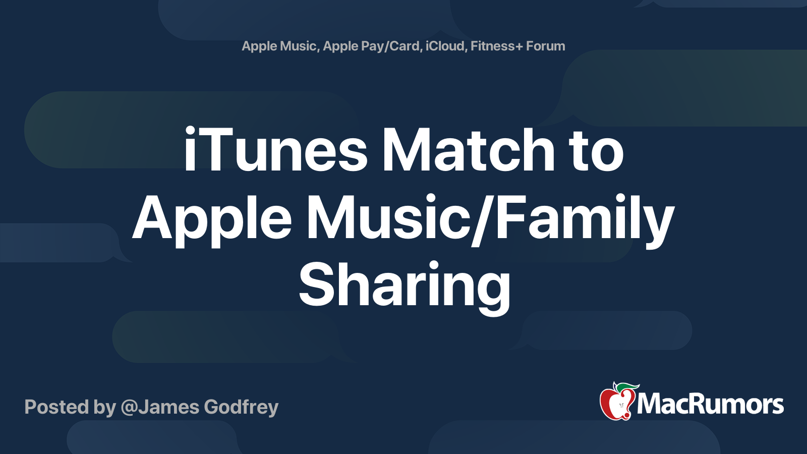 iTunes Match to Apple Music/Family Sharing | MacRumors Forums