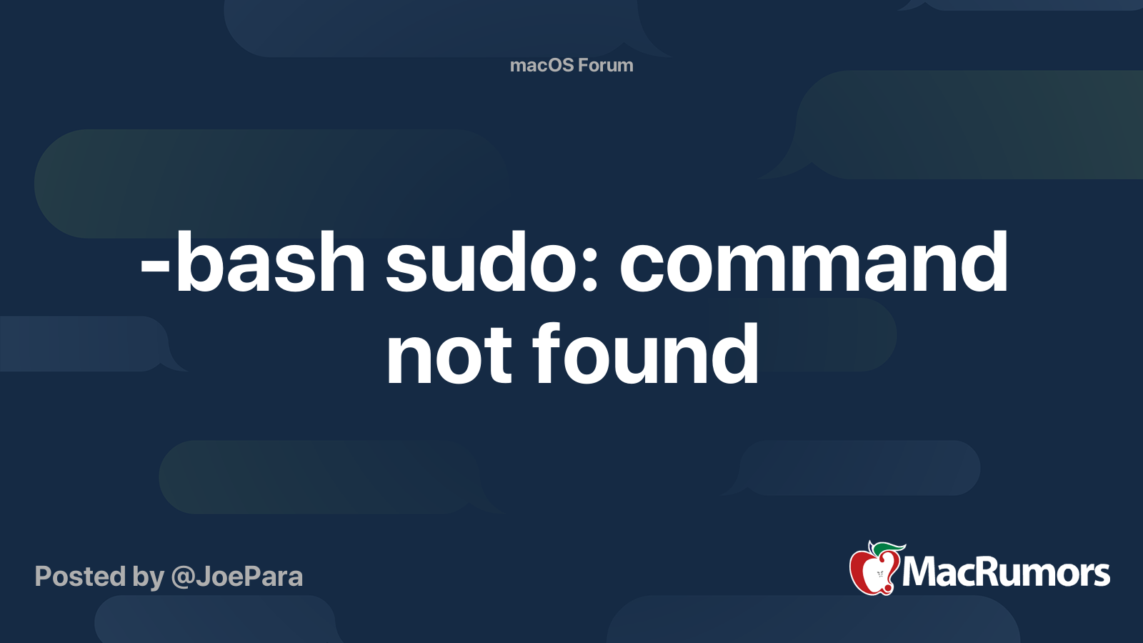 Sudo Command Not Found Mac Catalina