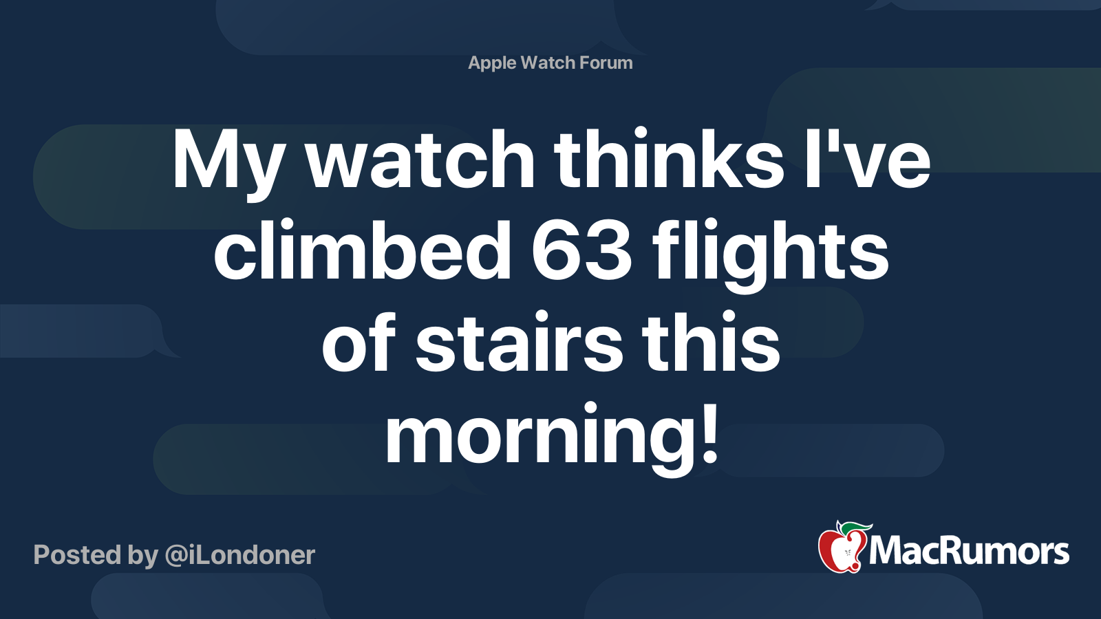 Stairs best sale apple watch