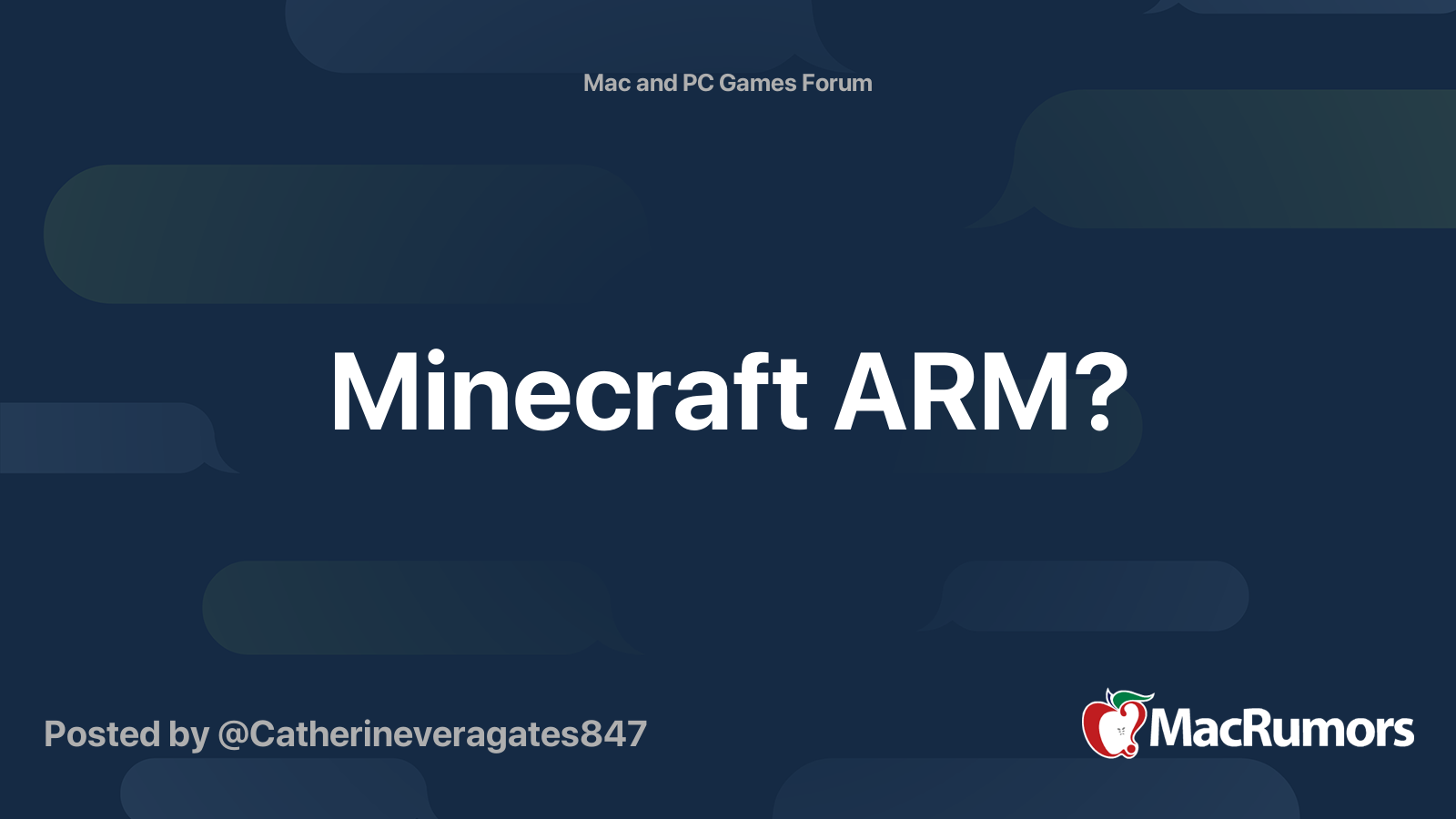 Minecraft Arm Macrumors Forums