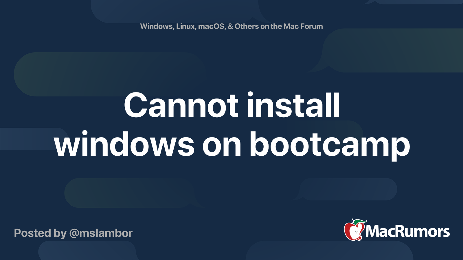 Bootcamp не видит образ windows 10