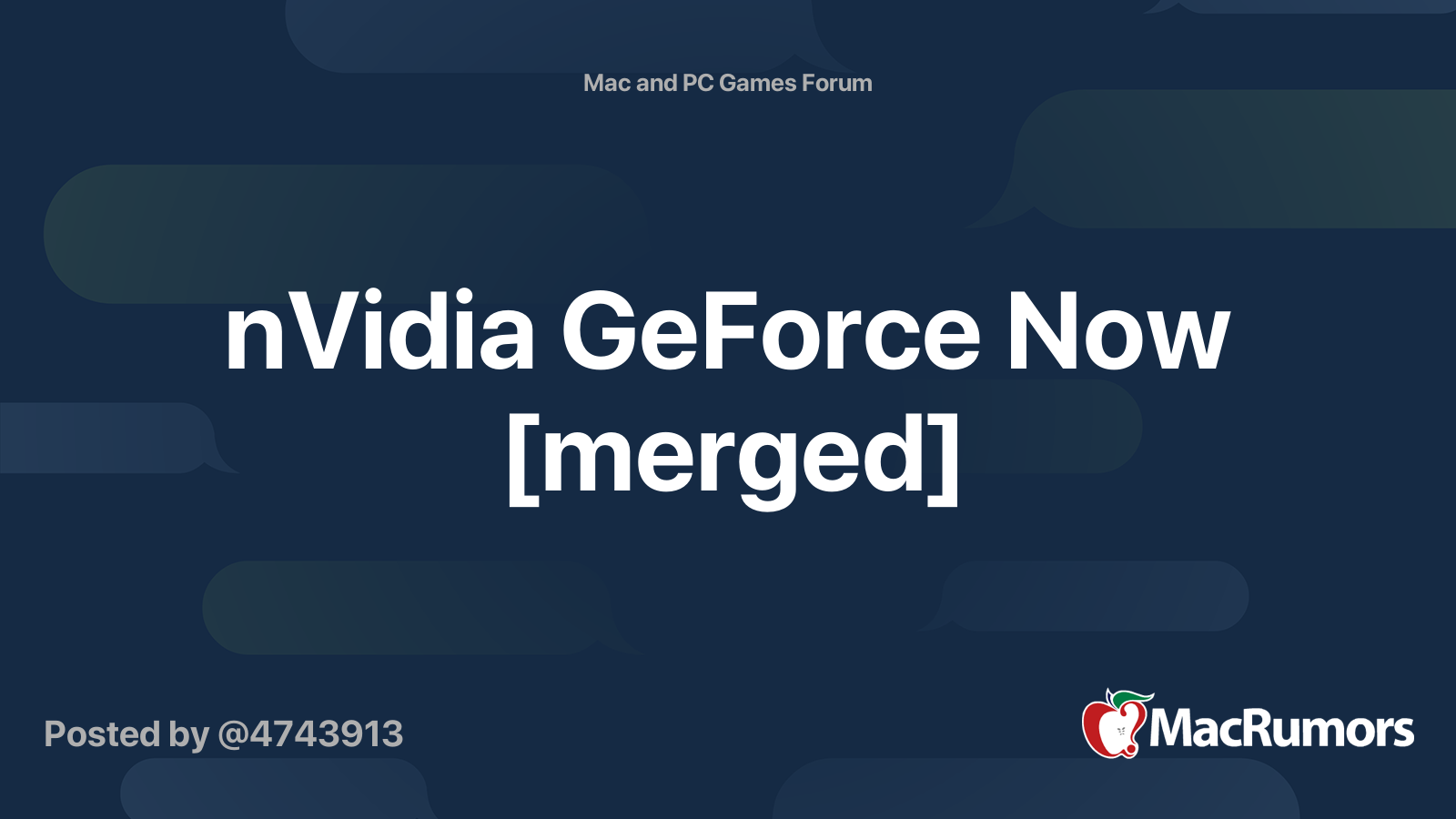 nVidia GeForce Now merged MacRumors Forums