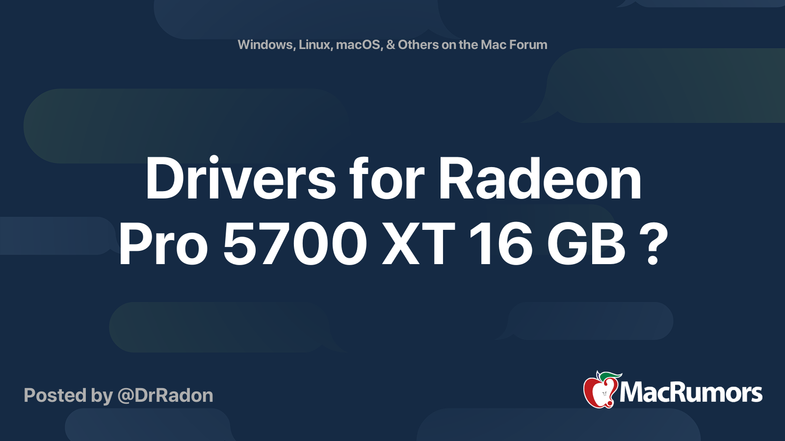 Amd radeon discount 5700 xt driver