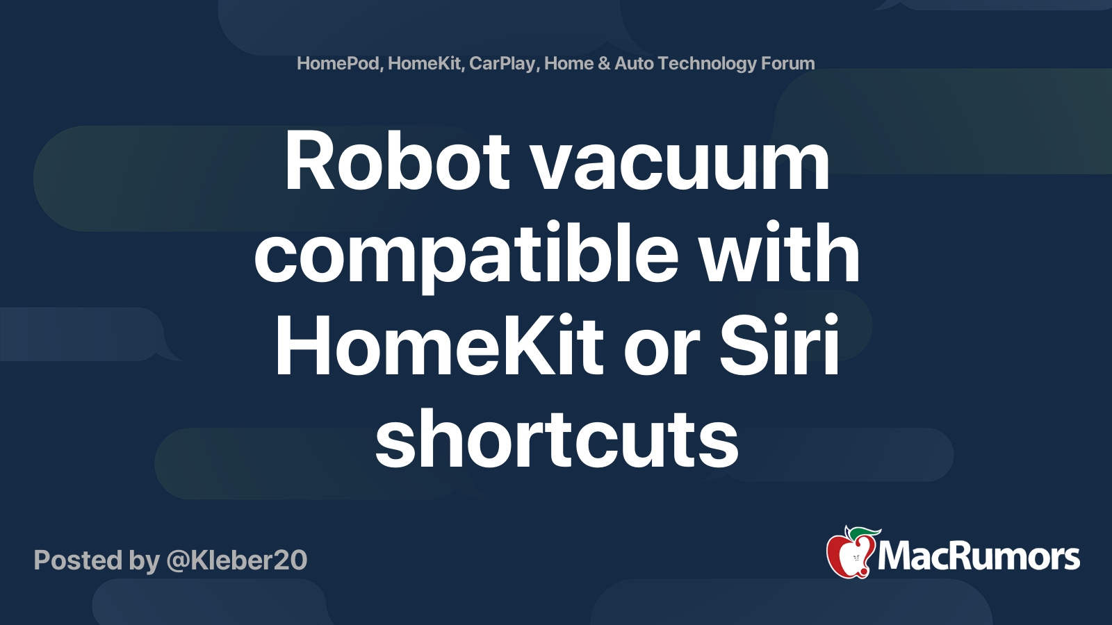 Roomba discount siri homekit