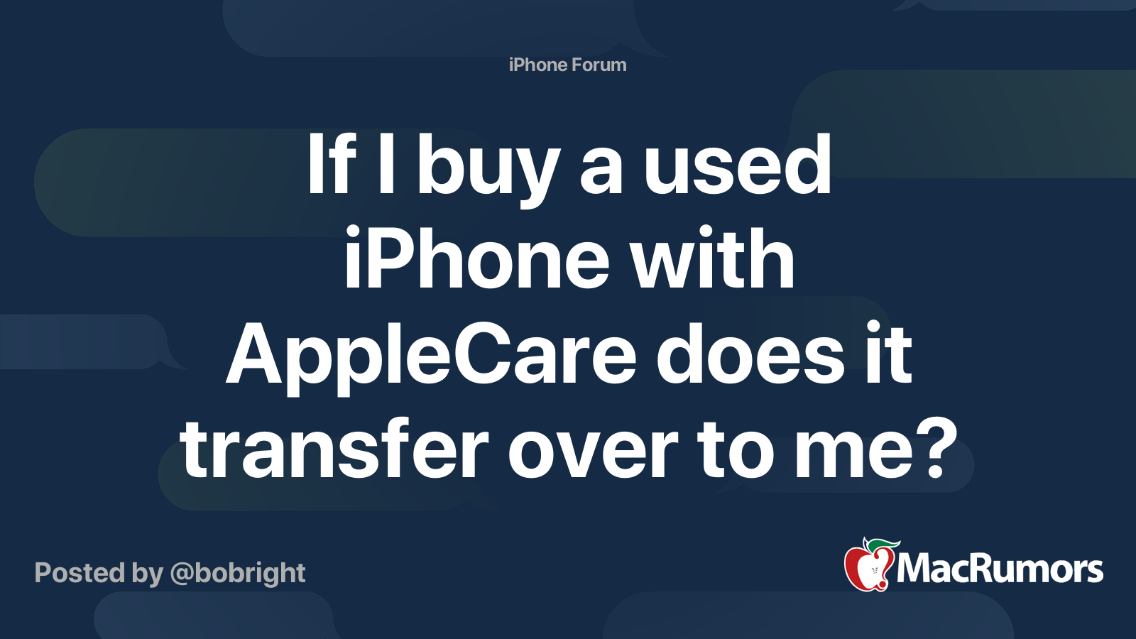 Can you get applecare sales on a used phone