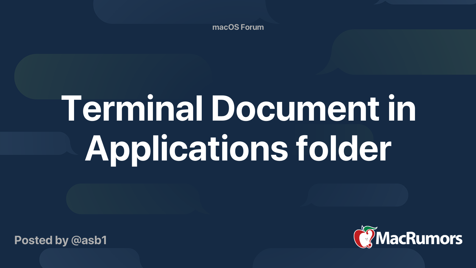Terminal Document in Applications folder | MacRumors Forums