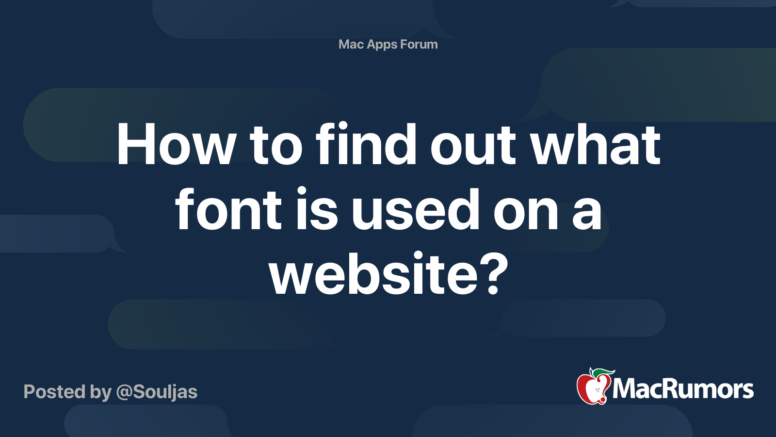 How To Find Out What Font Is Used On A Website MacRumors Forums