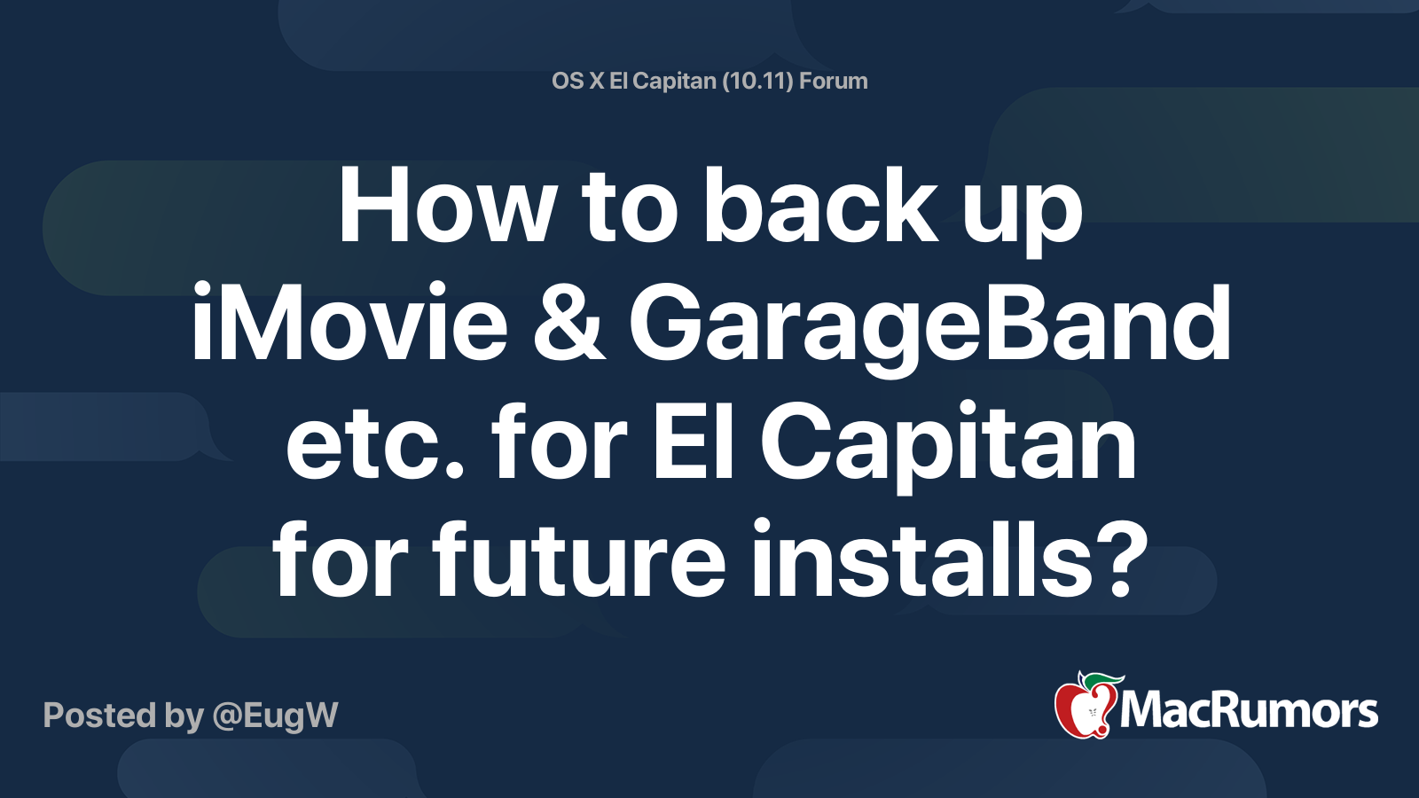 El Capitan Garageband