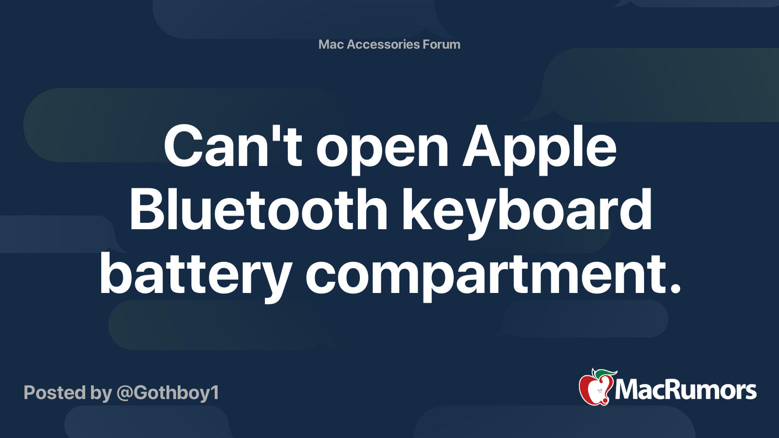 Can't open Apple Bluetooth keyboard battery compartment. MacRumors Forums