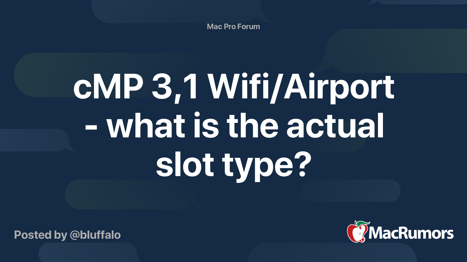 Cmp 3 1 Wifi Airport What Is The Actual Slot Type Macrumors Forums