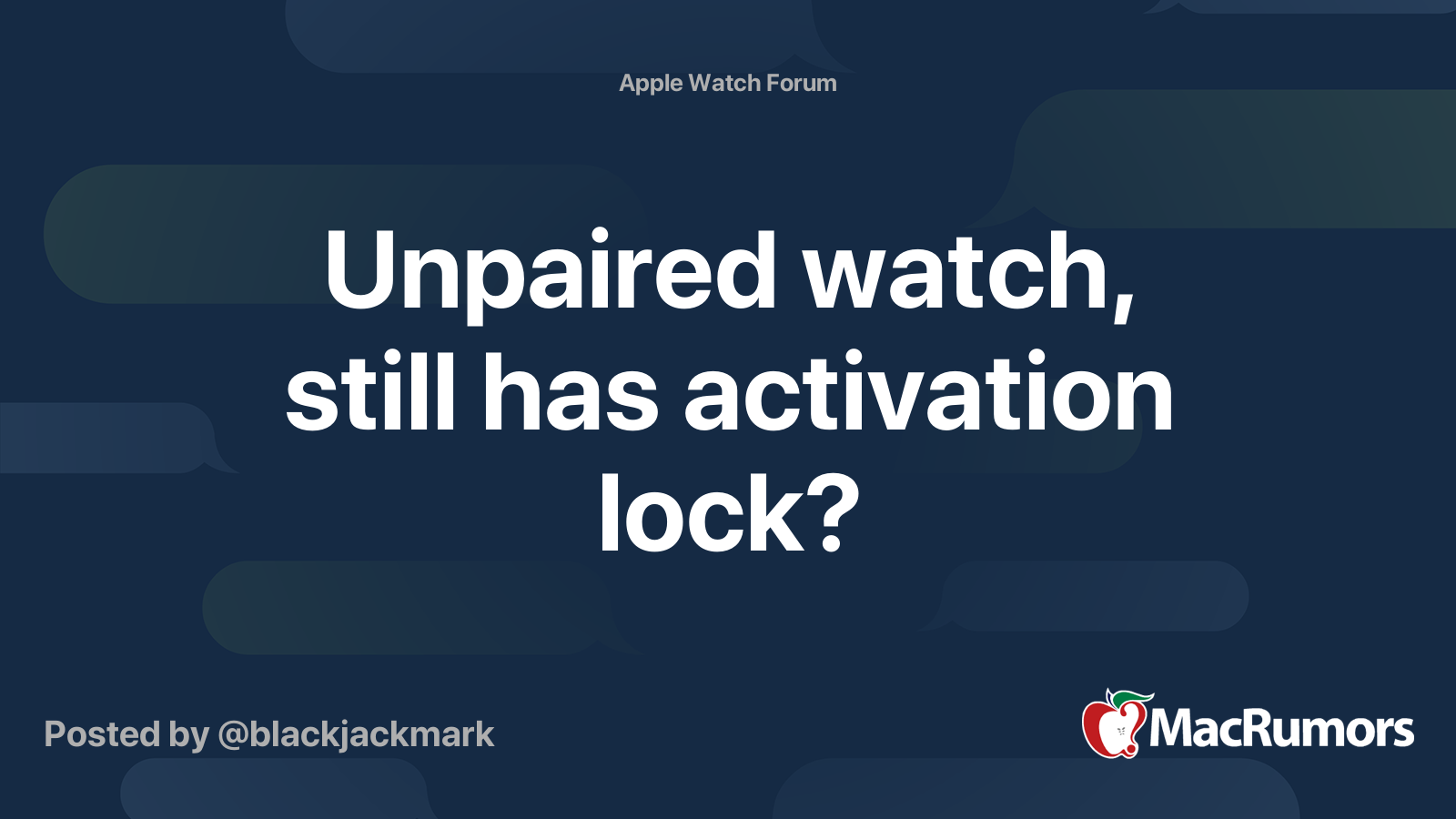 Apple watch removed from icloud but still locked hot sale