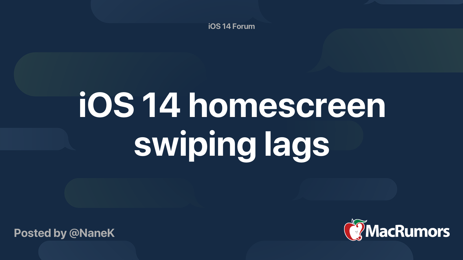 iOS 14 homescreen swiping lags MacRumors Forums