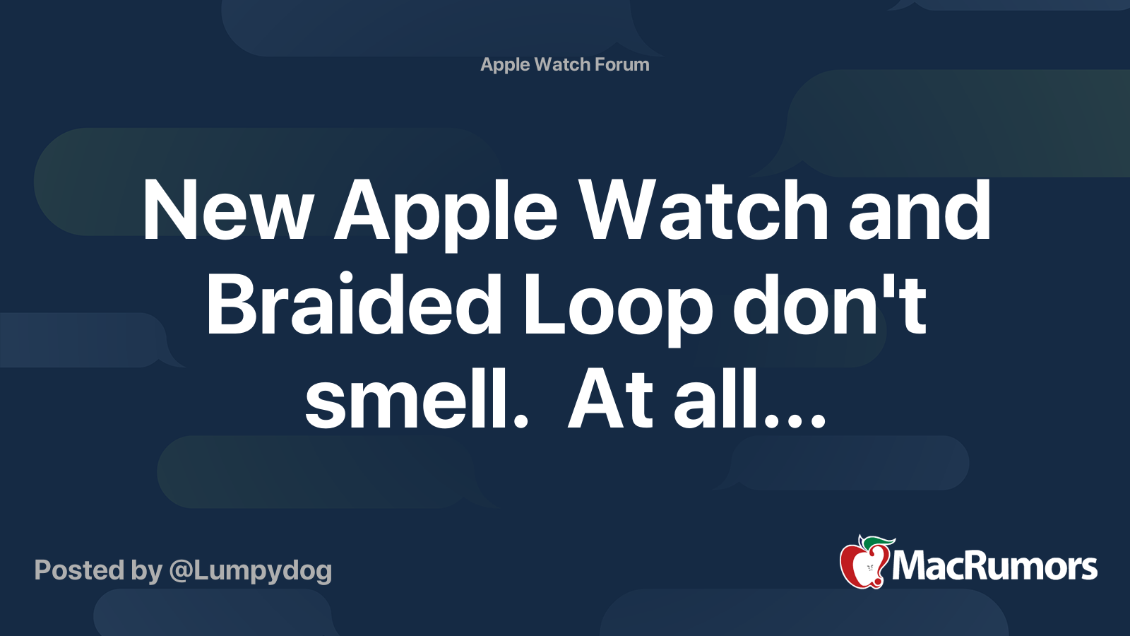 Smelly apple watch discount band