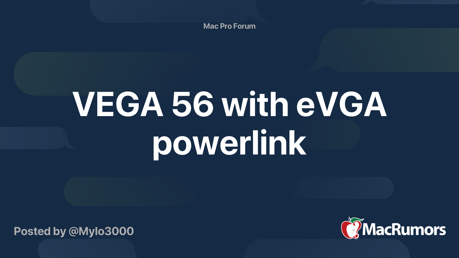 VEGA 56 with eVGA powerlink | MacRumors Forums