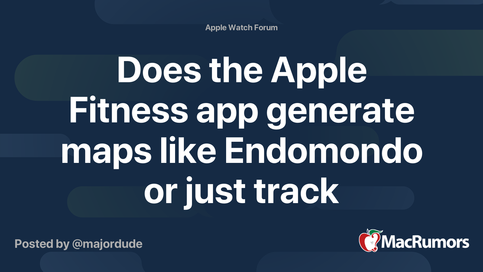 Endomondo on cheap apple watch