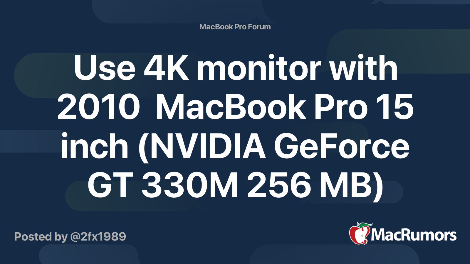 Macbook pro 2010 best sale nvidia geforce gt 330m