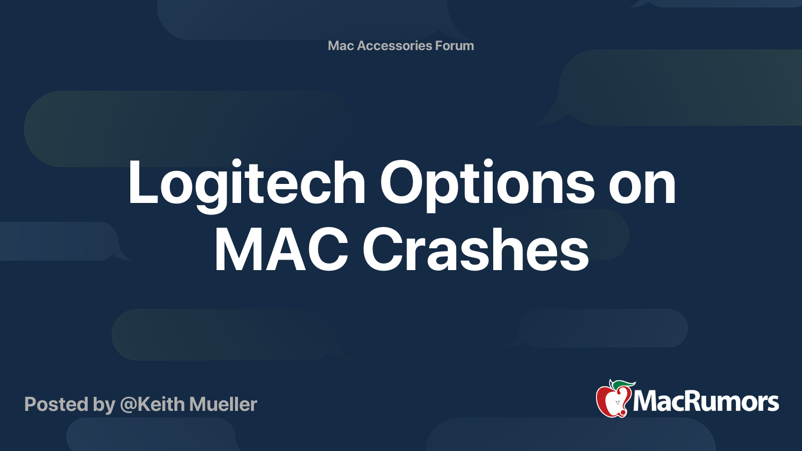 Logitech Options on MAC | MacRumors Forums