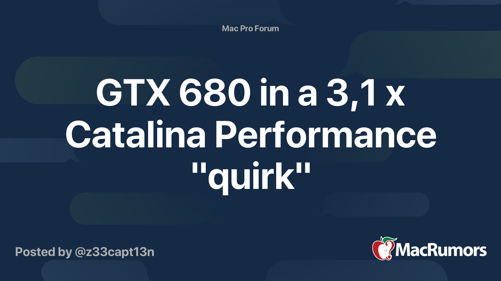 GTX 680 in a 3,1 x Catalina Performance 