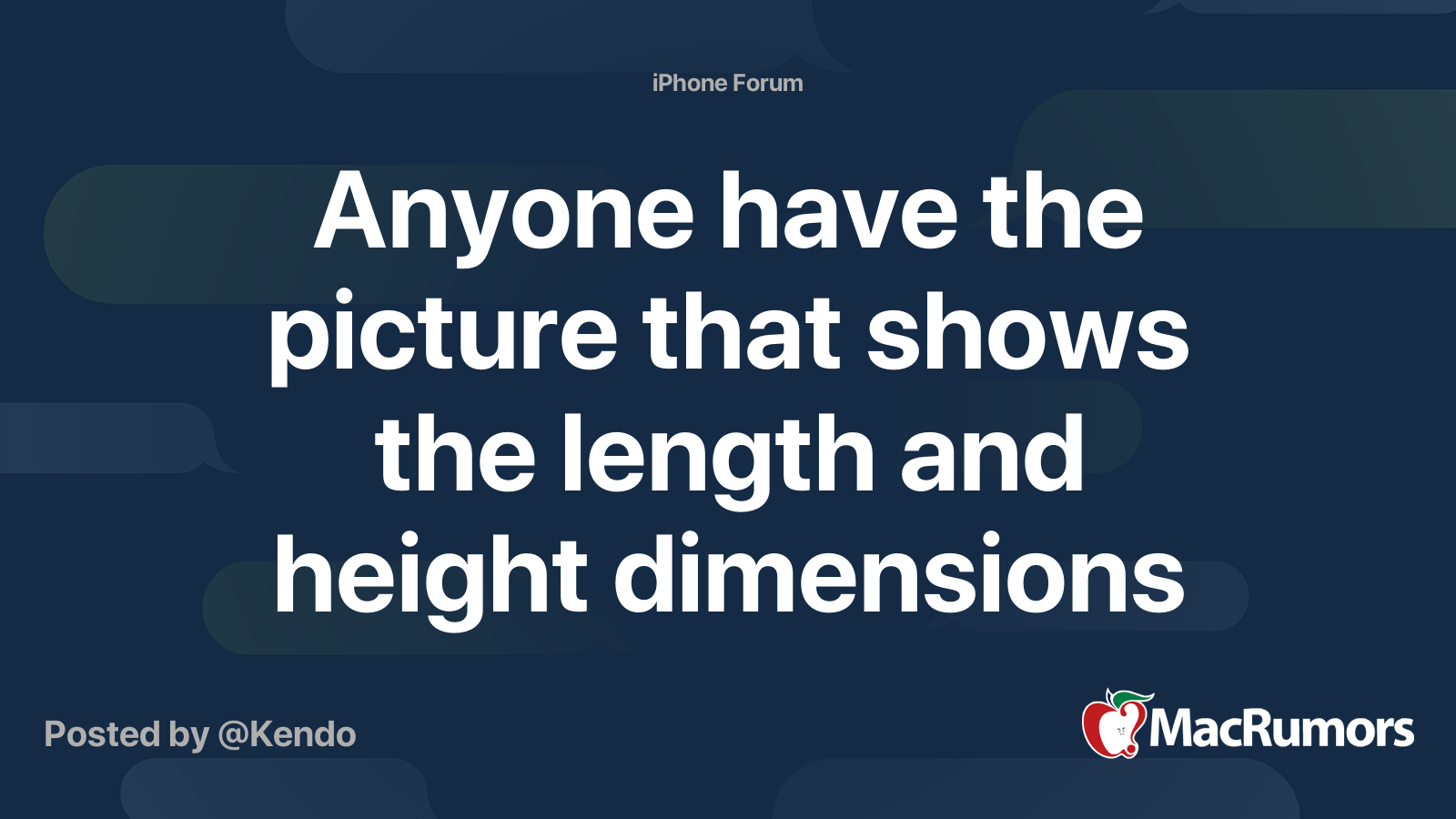 Anyone have the picture that shows the length and height dimensions