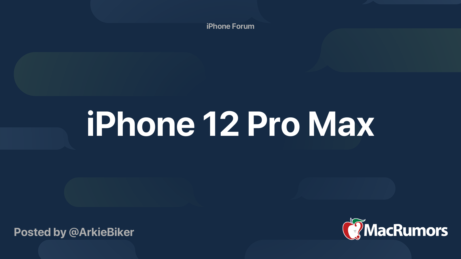 Iphone 12 Pro Max Macrumors Forums