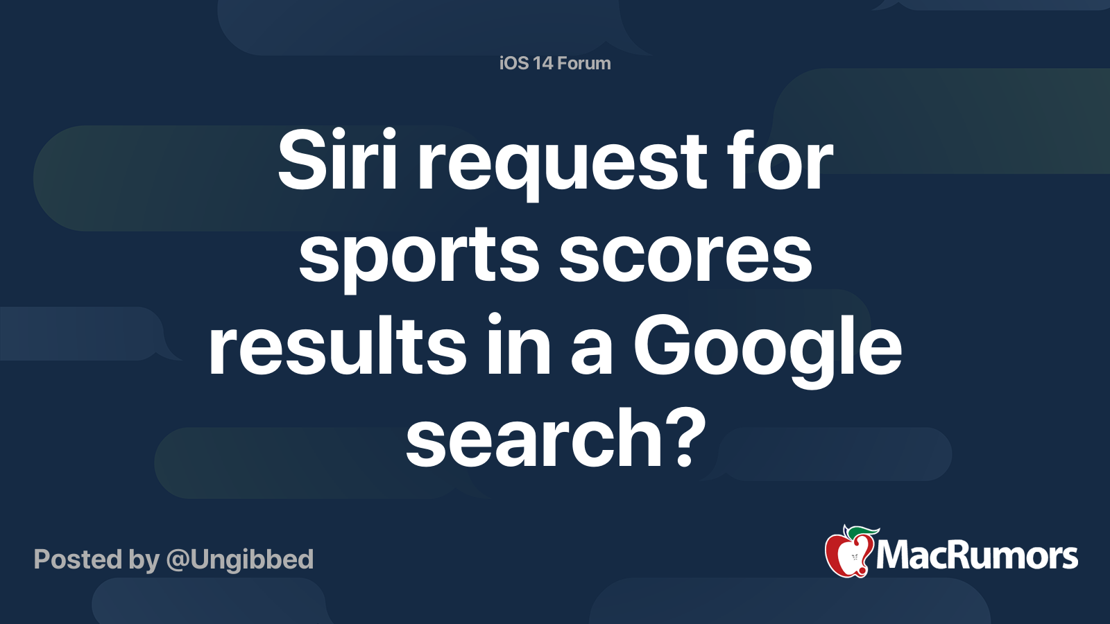 Siri not giving sports scores - Apple Community