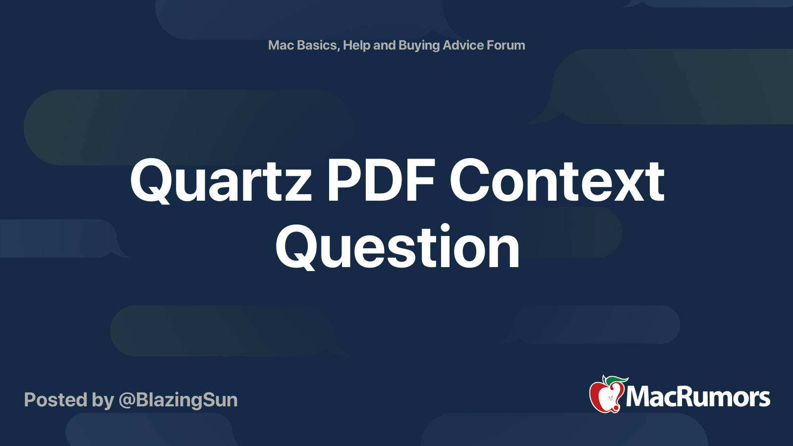 Quartz PDF Context Question MacRumors Forums