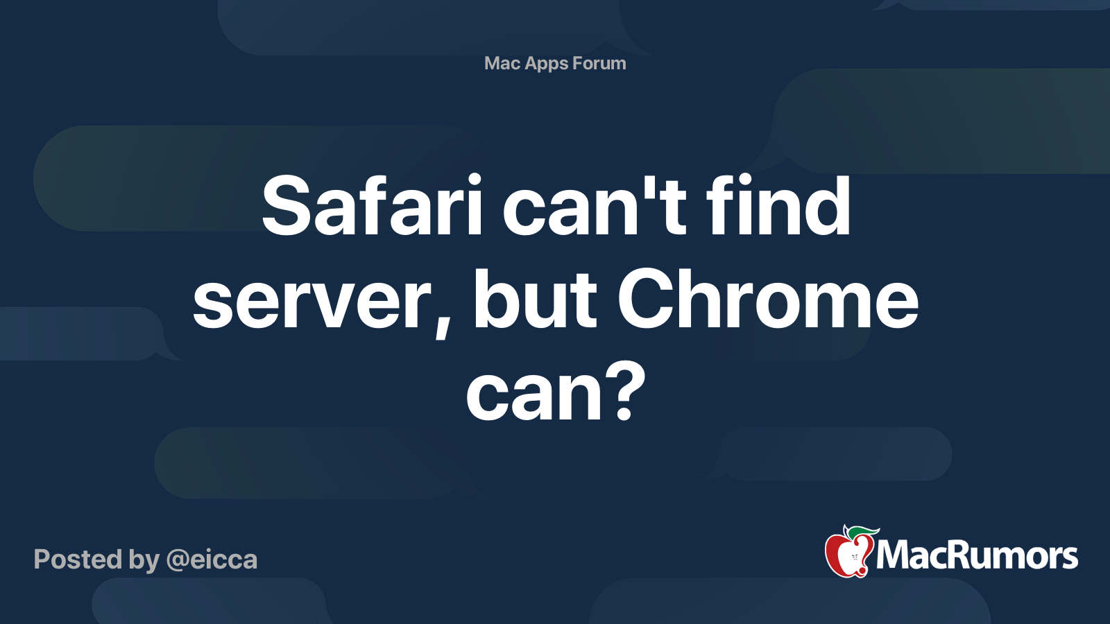 safari can't find server but chrome can