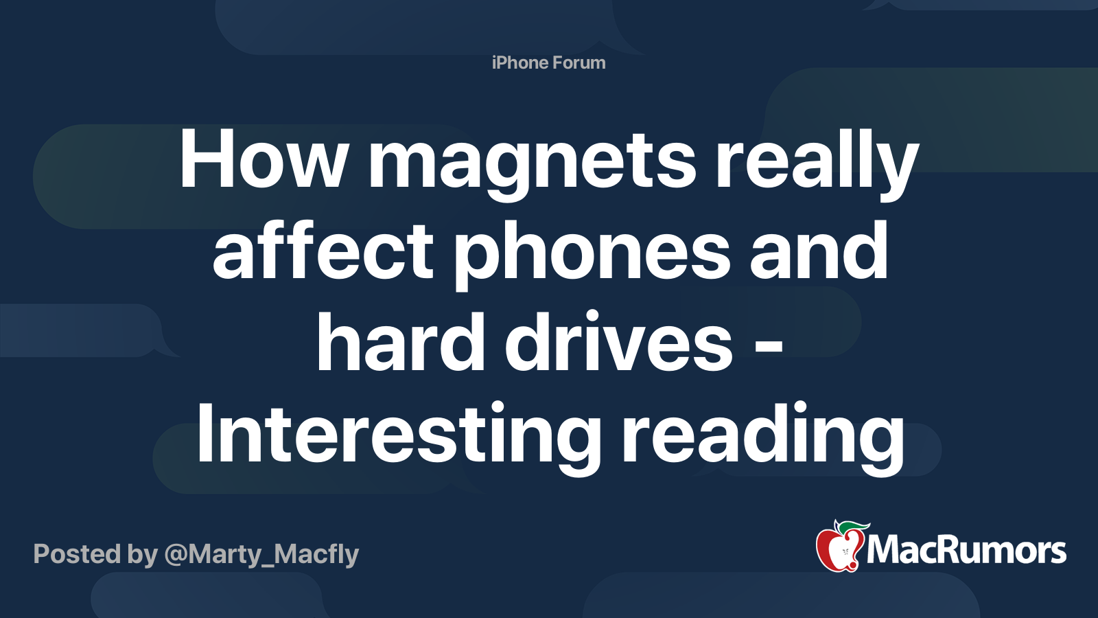 How really affect phones and hard drives Interesting reading