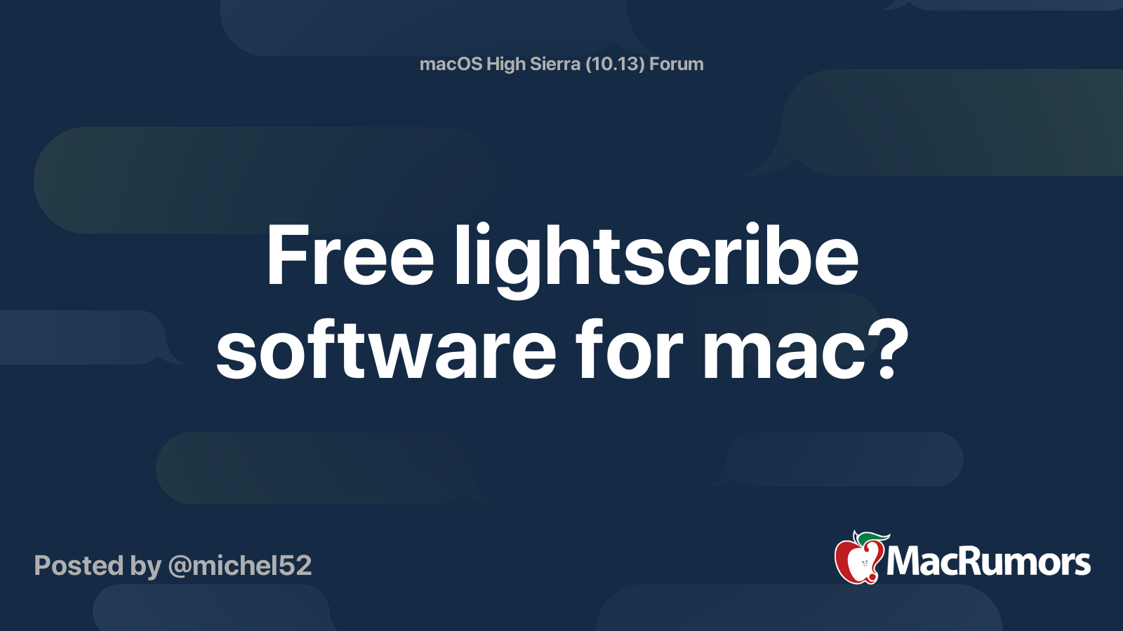 Free Lightscribe Software For Mac