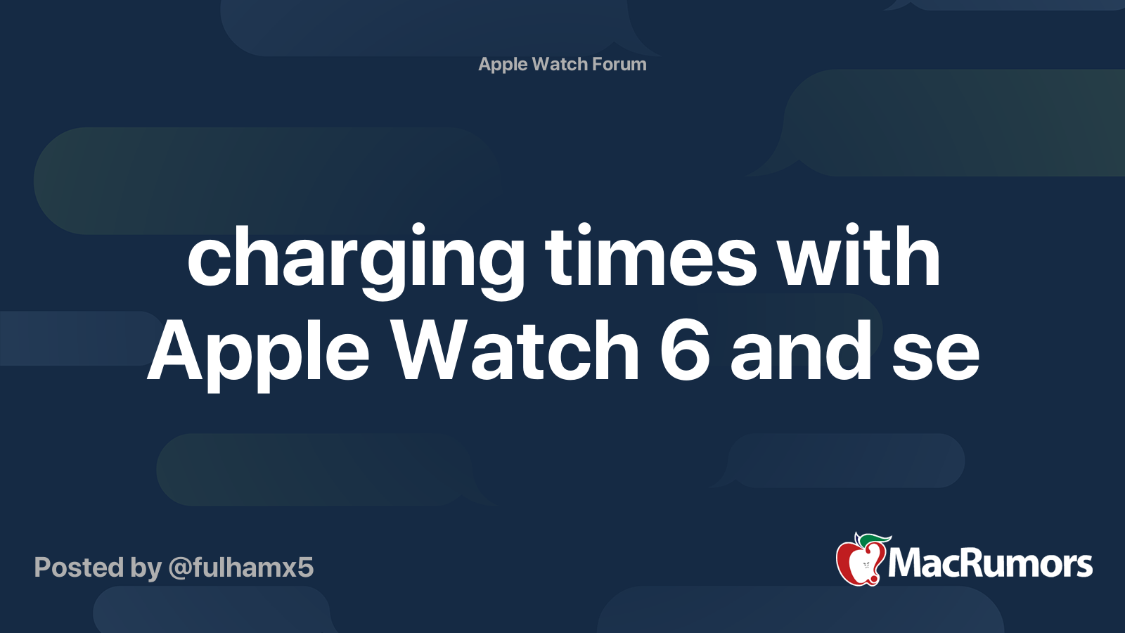 apple watch 6 charge time