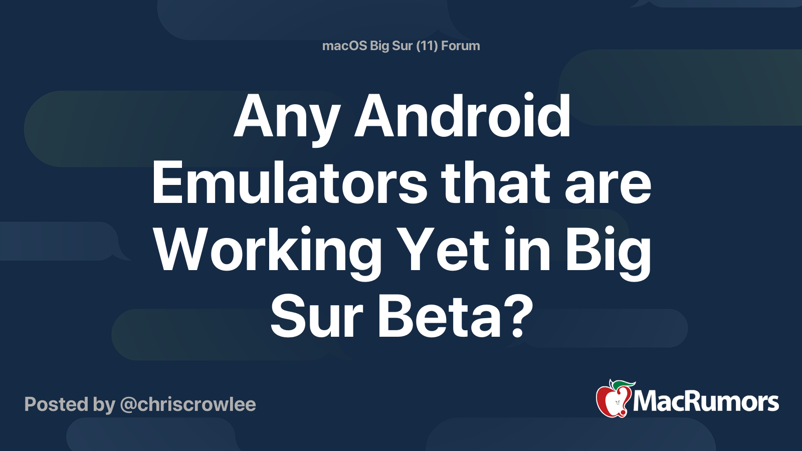 Macos big sur android studio emulator