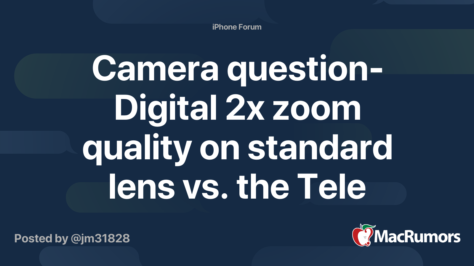 Camera question Digital 2x zoom quality on standard lens vs. the Tele