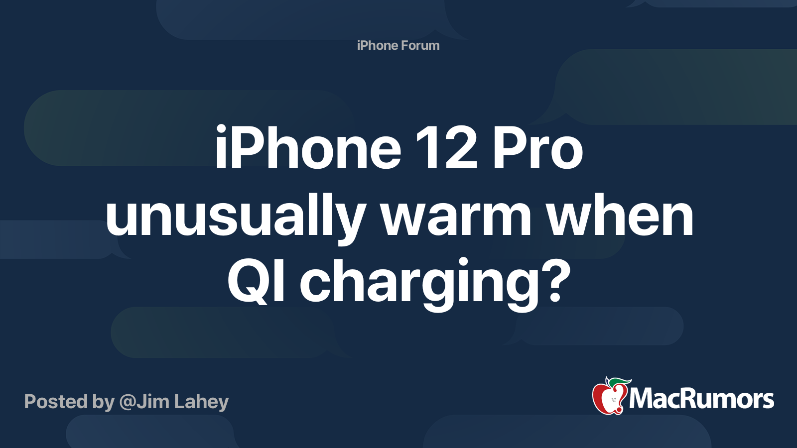 iPhone 12 Pro unusually warm when QI charging? MacRumors Forums