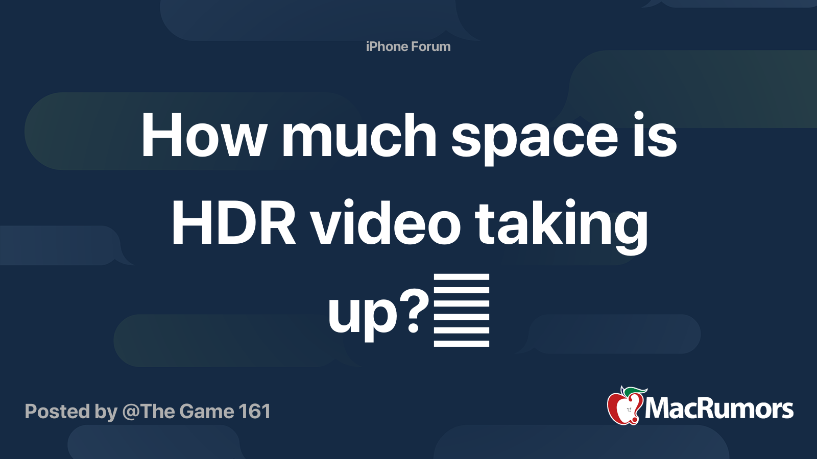 how-much-space-is-hdr-video-taking-up-macrumors-forums