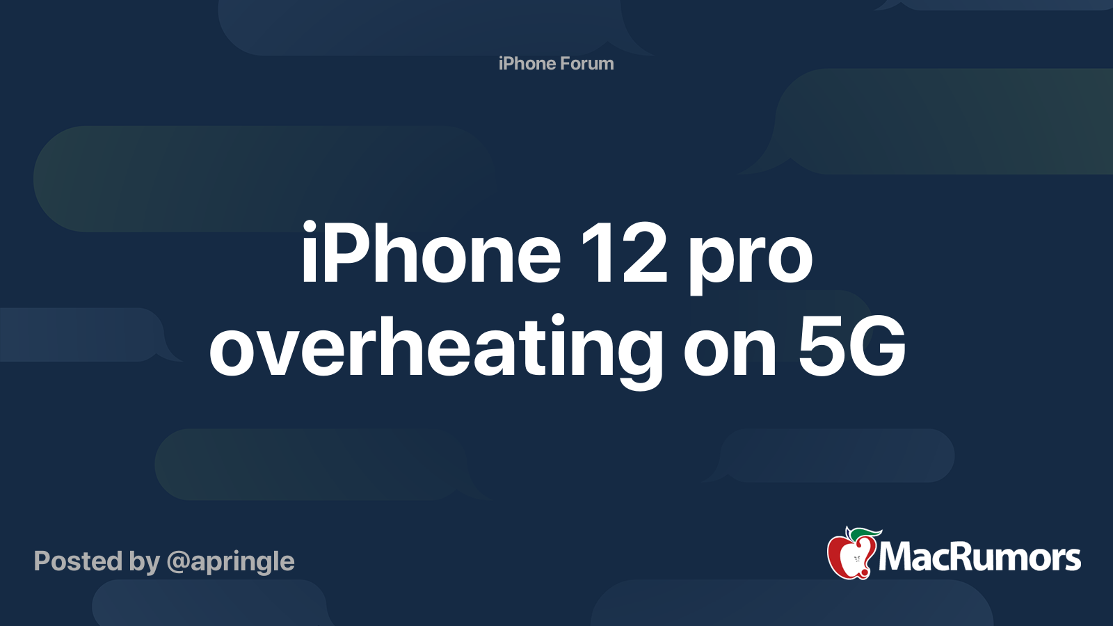 iPhone 12 pro overheating on 5G | MacRumors Forums