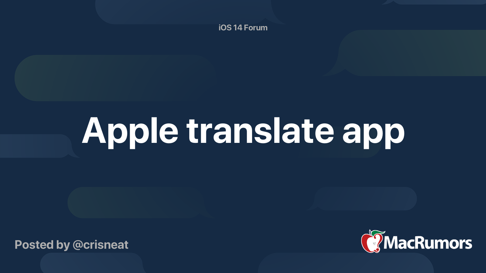 Apple translate не переводит