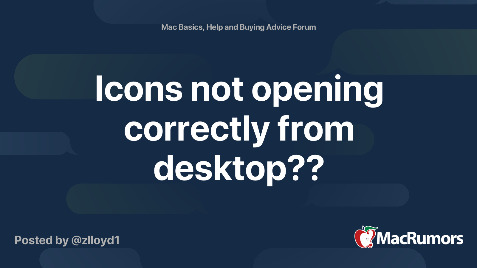 Icons not opening correctly from desktop?? MacRumors Forums
