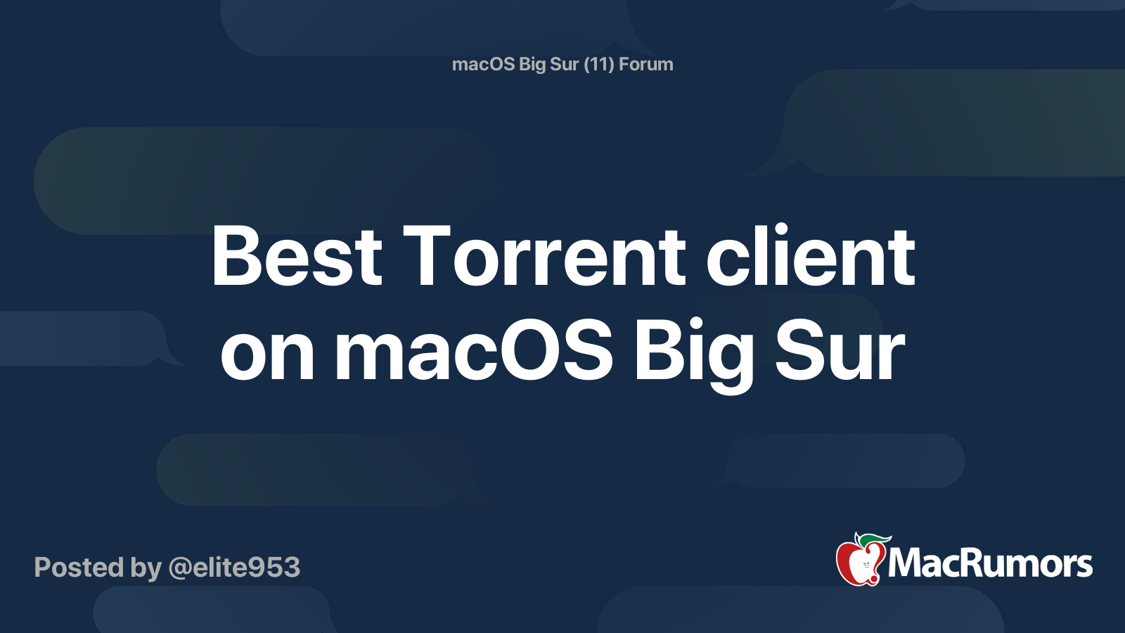 torrent clients for mac big sur