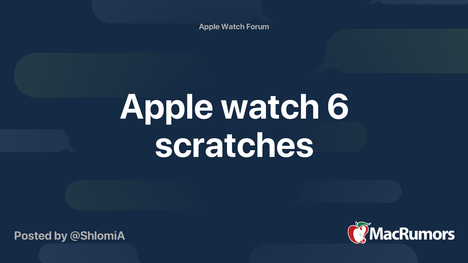 apple watch series 6 scratches