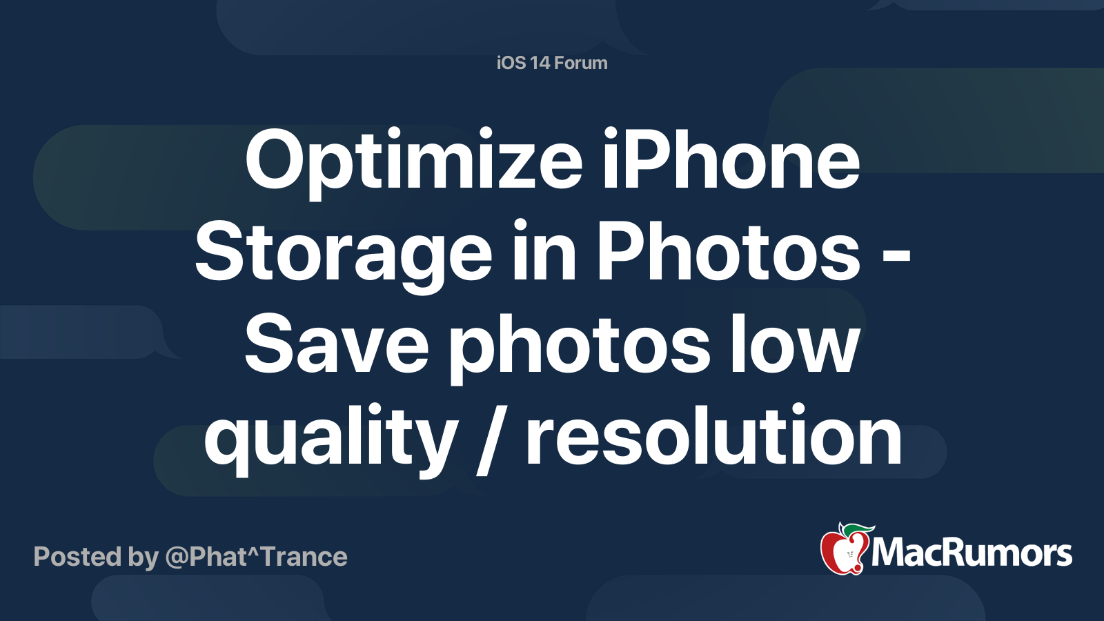 Optimize iPhone Storage in Photos Save photos low quality