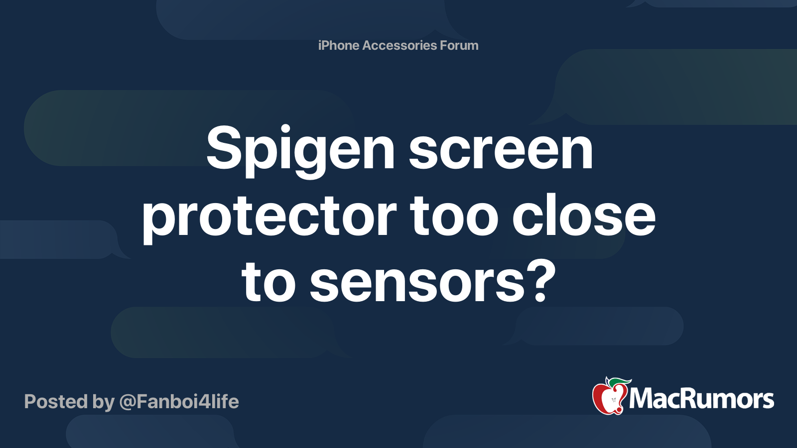 Spigen screen protector too close to sensors? MacRumors Forums