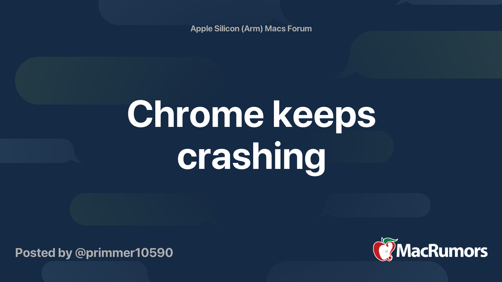Chrome keeps crashing macrumors forums