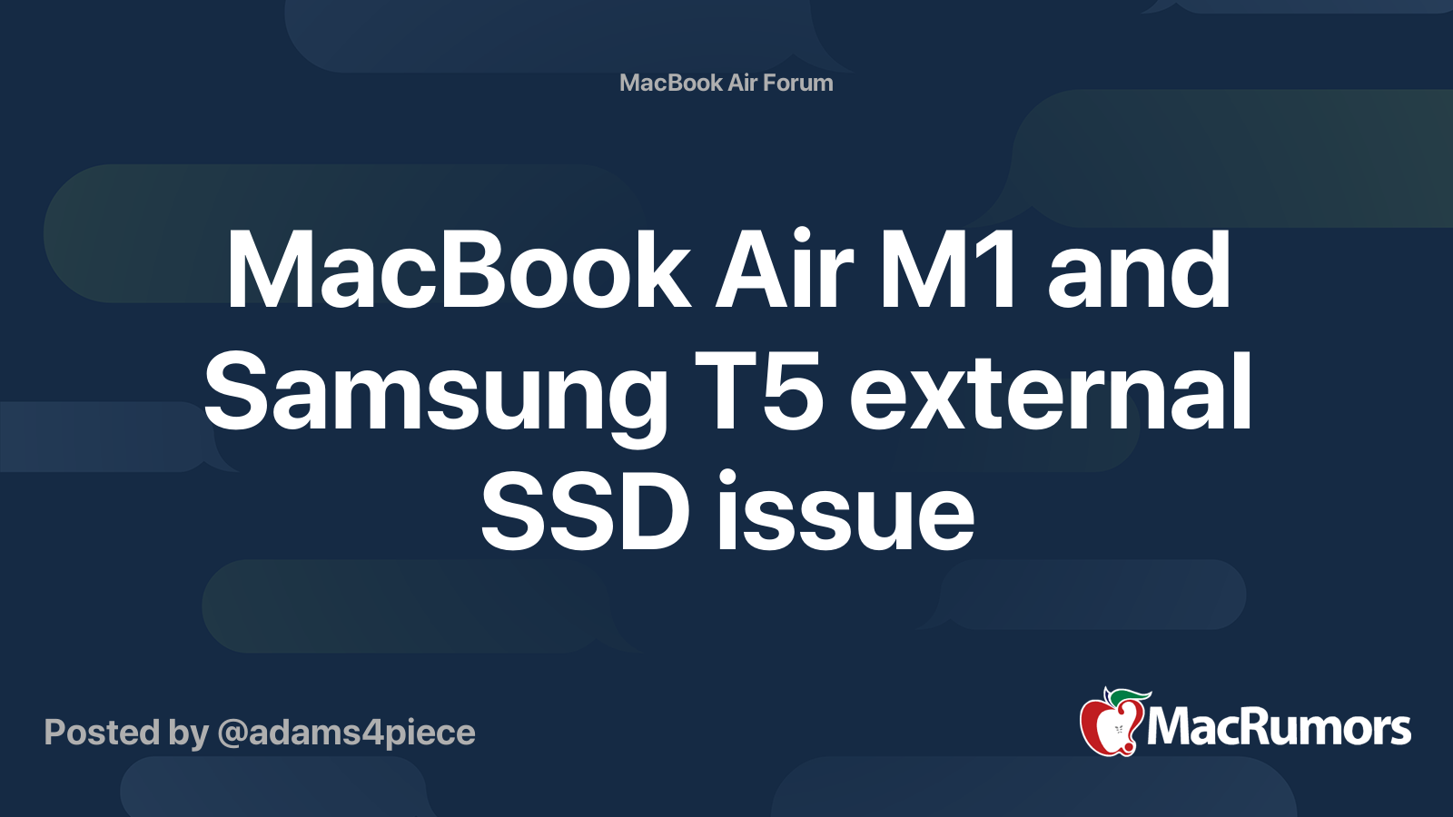 Samsung T7 SSD not mounting to Mac / First Air Error : r/mac