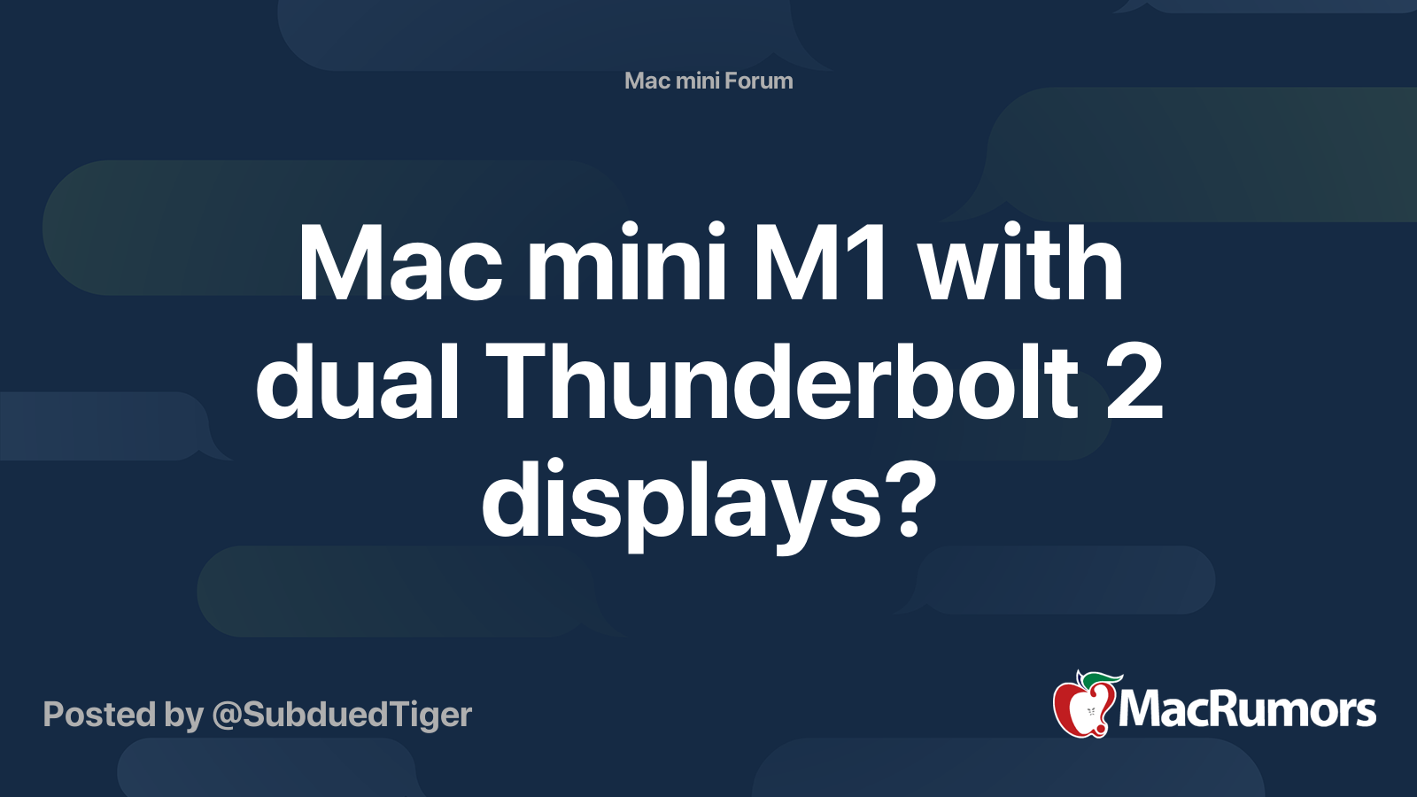 mac mini m1 2 thunderbolt displays