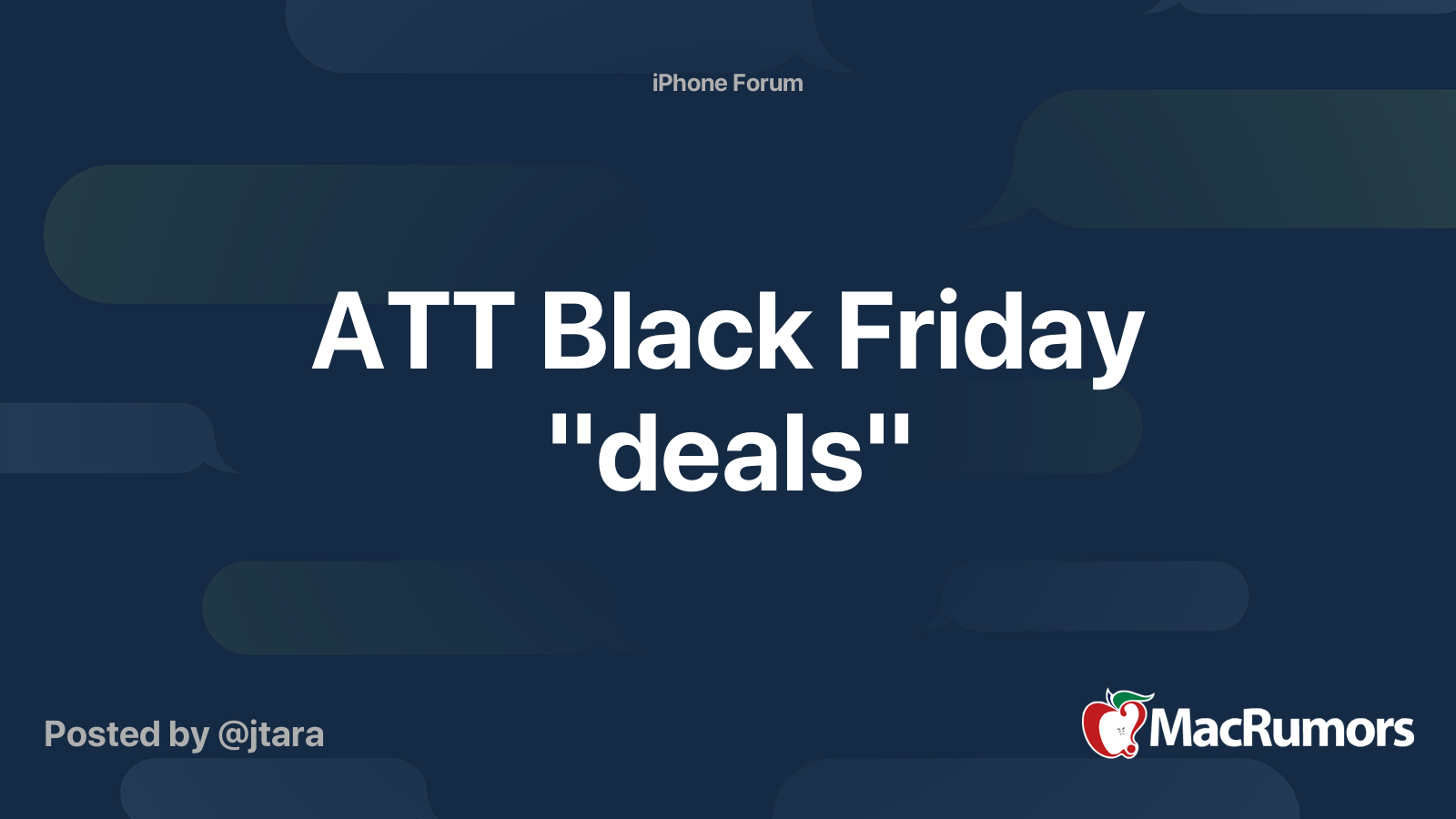 ATT Black Friday "deals" MacRumors Forums